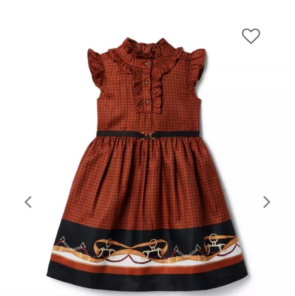 Janie and Jack Rust and Black Kids Dress
